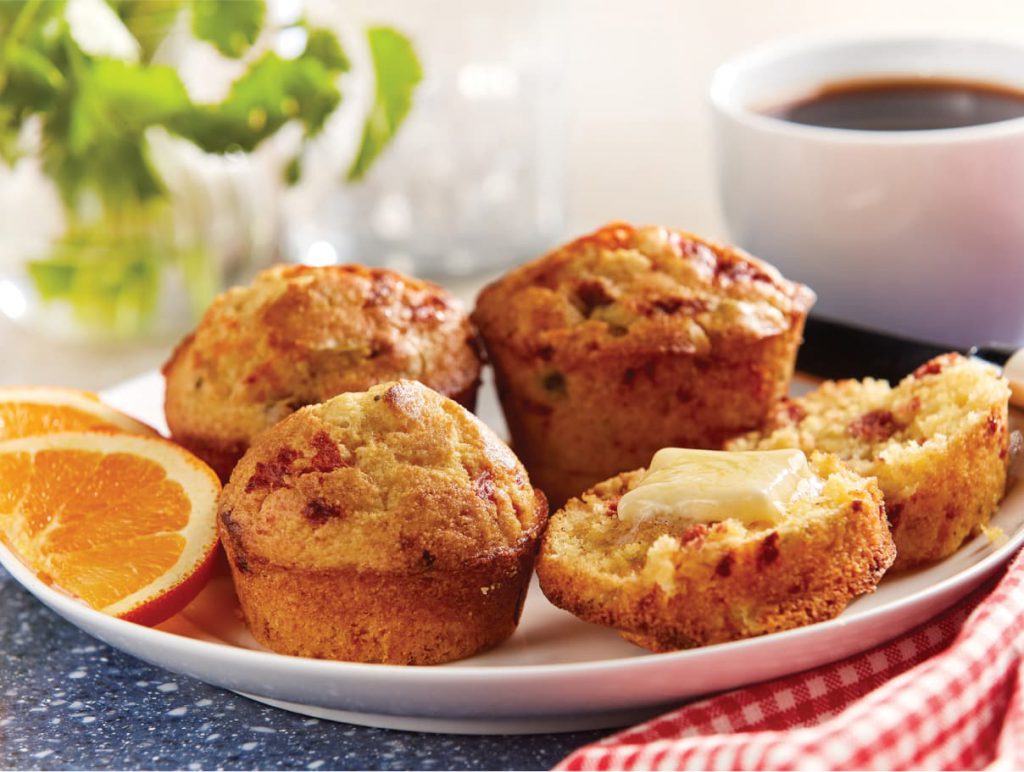 hearty beef and cornbread muffins