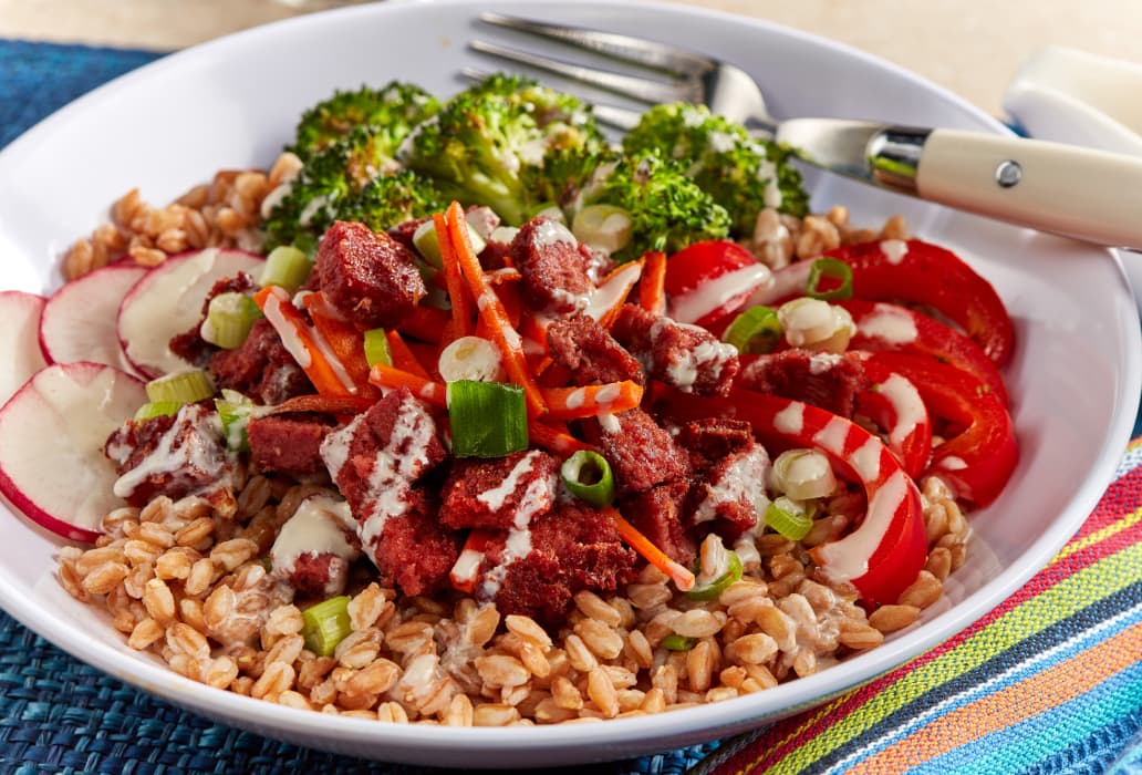hearty grain salad with corned beef recipe