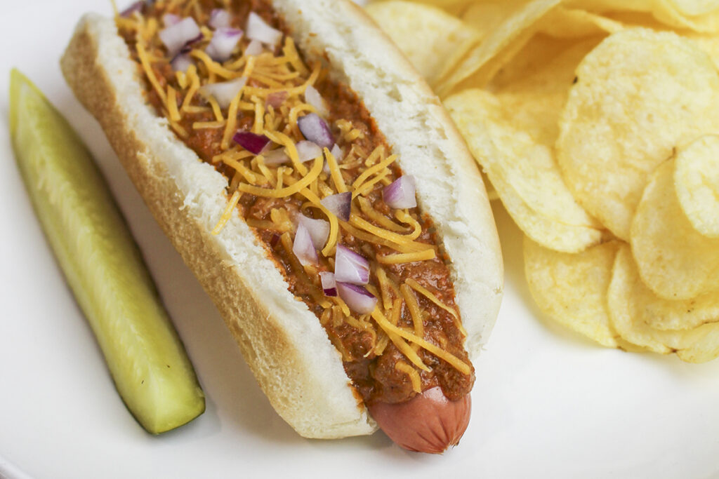 beef chili dogs