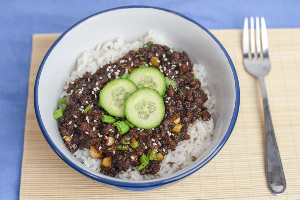 korean inspired beef bowls